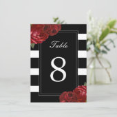 白黒のテーストライプブル番号 招待状 (スタンド正面)