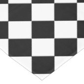 白黒のテーブルクロ市松模様にスポーツ テーブルクロス (アングル)