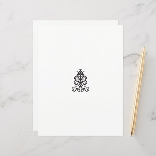 白黒のデザイン像華美 (正面/裏面インサイチュ)