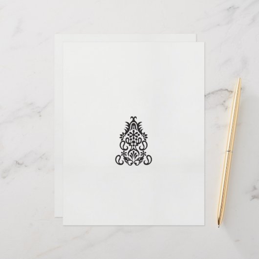 白黒のデザイン像華美 (正面/裏面インサイチュ)