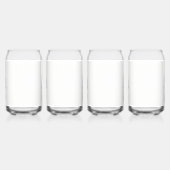 白黒のデザイン像華美 ガラス缶 (左)