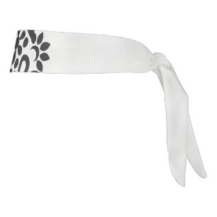 白黒のデザイン像華美 タイヘッドバンド