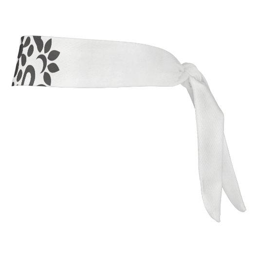 白黒のデザイン像華美 タイヘッドバンド (回転90)