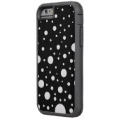 白黒のデザイン円のドット Case-Mate iPhoneケース (裏面左)