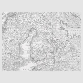 白黒のデジタル地図シリーズのデザイン12 薄葉紙