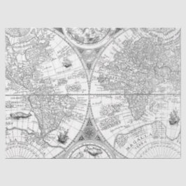 白黒のデジタル地図シリーズデザイン11 薄葉紙