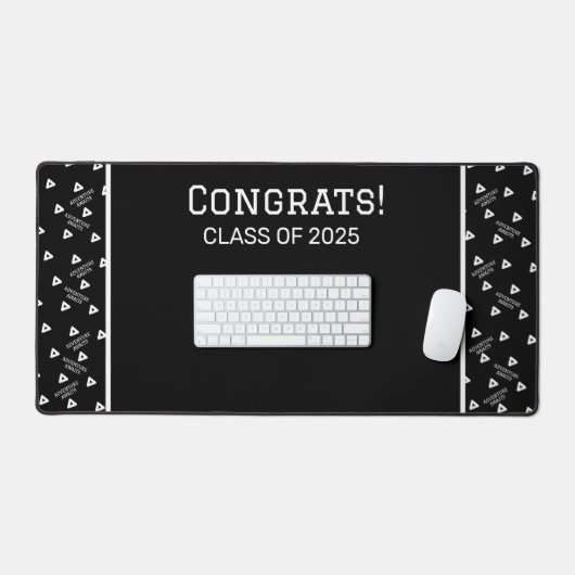 白黒のデスクマカスタムット デスクマット (キーボード&マウス)