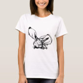 白黒のデッドハート Tシャツ (正面)