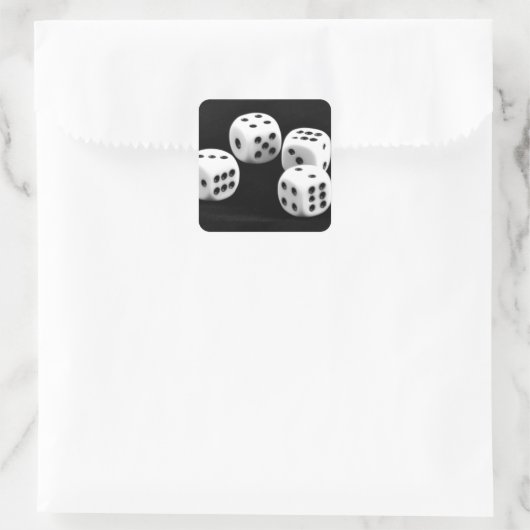 白黒のデバイス スクエアシール (バッグ)