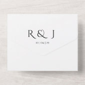 白黒のデート・モノグラ結婚ム写真 オールインワン招待状 (裏面)