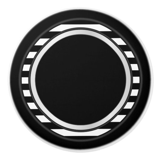 白黒のトストライプリム セラミックノブ (正面)