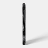 白黒のトラの肖像画 iPhoneケース (左側面)
