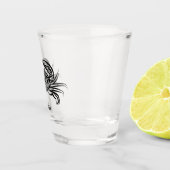 白黒のトライバルカニ ショットグラス (右)