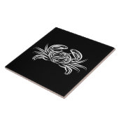 白黒のトライバルカニ タイル (側面)