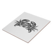 白黒のトライバルカニ タイル (側面)