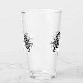 白黒のトライバルカニ タンブラーグラス (右)