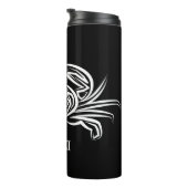 白黒のトライバルカニ タンブラー (回転右)