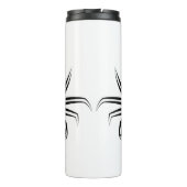 白黒のトライバルカニ タンブラー (裏面)