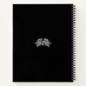 白黒のトライバルカニ ノートブック (裏面)