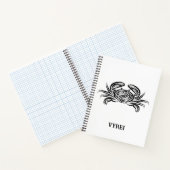 白黒のトライバルカニ ノートブック (内部)