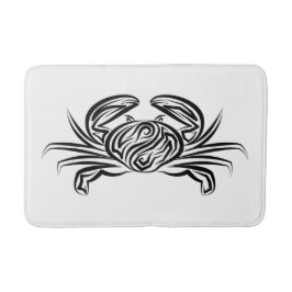 白黒のトライバルカニ バスマット