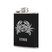 白黒のトライバルカニ フラスク (左)