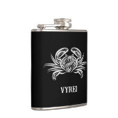 白黒のトライバルカニ フラスク (右)