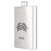 白黒のトライバルカニ フラスク (左)