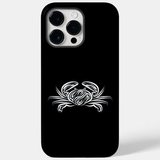 白黒のトライバルカニ Case-Mate iPhoneケース (裏面)