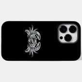 白黒のトライバルカニ Case-Mate iPhoneケース (裏面 (横))