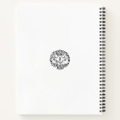 白黒のトライバルフクロウ ノートブック (裏面)