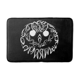 白黒のトライバルフクロウ バスマット
