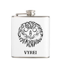 白黒のトライバルフクロウ フラスク