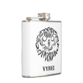 白黒のトライバルフクロウ フラスク (右)