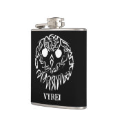 白黒のトライバルフクロウ フラスク (左)