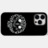 白黒のトライバルフクロウ Case-Mate iPhoneケース (裏面 (横))