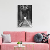 白黒のトレッスル橋 キャンバスプリント (インサイチュ (リビング))