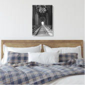 白黒のトレッスル橋 キャンバスプリント (インサイチュ (寝室))