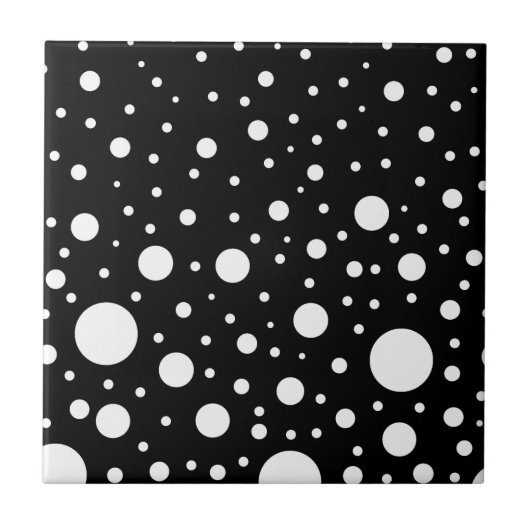 白黒のドット タイル (正面)