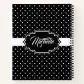 白黒のドット ノートブック (裏面)