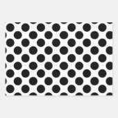 白黒のドット ラッピングペーパーシート (正面3)