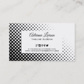 白黒のドット 名刺 (裏面)