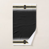 白黒のドラマチックな黄色のひまわり バスタオルセット (ハンドタオル)