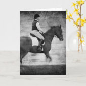 白黒のドレスゲグランジ カード (黄色い花)