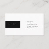 白黒のドードルかわいい 名刺 (裏面)