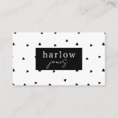 白黒のドードルかわいい 名刺 (正面)