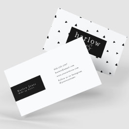 白黒のドードルかわいい 名刺