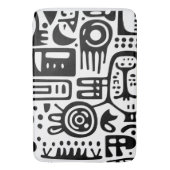 白黒のドードル2/4 バスマット (正面縦)