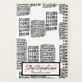 白黒のドードル プランナー手帳 (裏面)