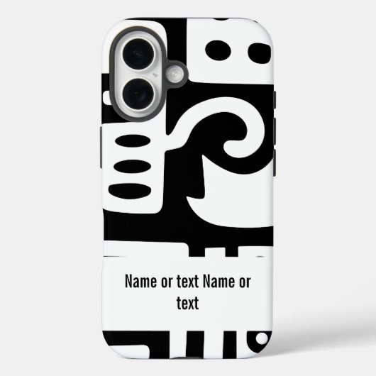 白黒のドードル Case-Mate iPhoneケース (裏面)